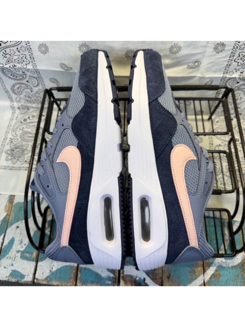 Nike Air Max SC Women's Sneakers Size 9.5 Gray Athletic Shoes CW4554-400 Worn 1X - Picture 8 of 10